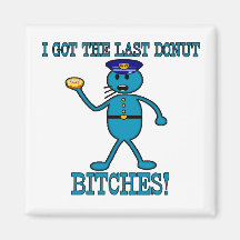 Cop Has Last Doughnut Magnet