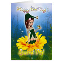 Copain secret, carte d'anniversaire - imaginaire E