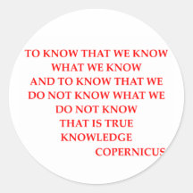COPERNICUS quote Round Stickers