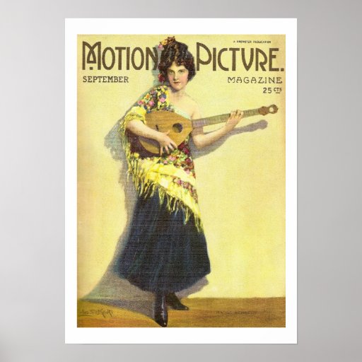 Copie 1920 de magazine de film de cru de Madge Ken Affiches