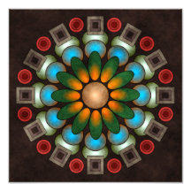 Copie abstraite florale mignonne de photo d'art de