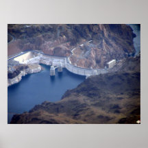 Copie aérienne d'affiche de photo de barrage de Ho