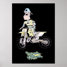 Copie/affiche de BANDE DESSINÉE de MOTOCROSS