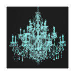 Copie bleue turquoise d'art de mur de toile de lus toiles tendues sur châssis