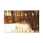 Copie clôturée de toile enveloppée par neige impressions sur toile