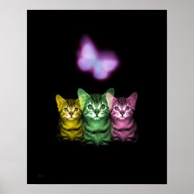 COPIE D'AFFICHE D'ART DE CAT