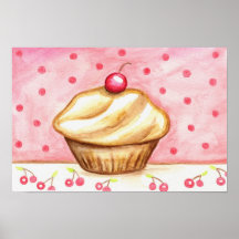 Copie d'affiche d'art de petit gâteau