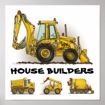 Copie d'affiche de construction de constructeurs d