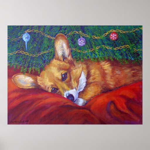 COPIE d'affiche de corgi de Gallois de Pembroke