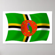 Copie d'affiche de drapeau de la Dominique
