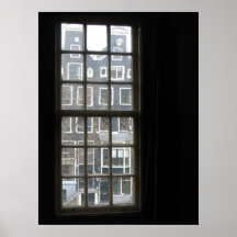 Copie d'affiche de photo de vue de fenêtre d'Amste