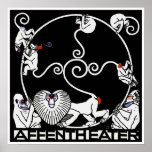 Copie d'affiche : Jugendstil Plakat Affentheater