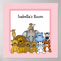 Copie d'art de mur d'animaux de bébé personnalisée posters