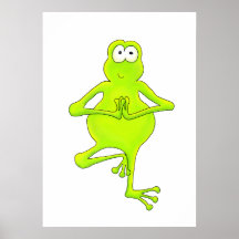 Copie d'art de pose d'arbre de yoga de grenouille  posters