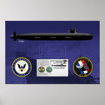 Copie de baptême d'USS Missouri Affiche