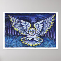 Copie de hibou de cri strident posters