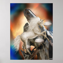 Copie de licornes de Fae d'anges Affiches