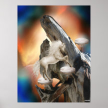 Copie de licornes de Fae d'anges Affiches
