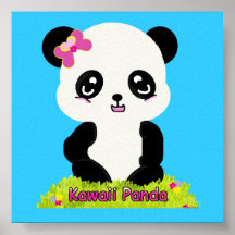 Copie de panda de Kawaii Affiche