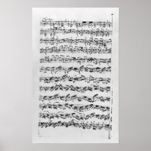 Copie de 'Partita dans le mineur de D pour Violin Posters