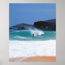 Copie de surfer de plage sablonneuse posters
