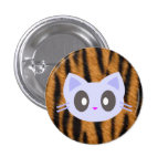 copie de tigre de minou de kawaii badges avec agrafe