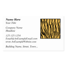 Copie de tigre. Modèle orange et noir Cartes De Visite Personnelles