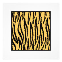 Copie de tigre. Modèle orange et noir Faire-parts