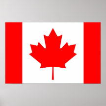 Copie de toile avec le drapeau du Canada Posters