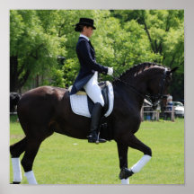 Copie de toile de cavalier de cheval de dressage posters