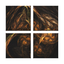 Copie de toile de quadruple d'art abstrait de Terr Toile Tendue