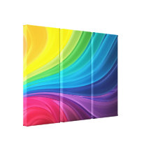 Copie de toile enveloppée par arc-en-ciel abstrait toile tendue sur châssis