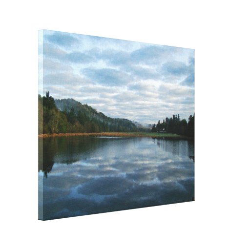 Copie de toile enveloppée par lac d'aube toiles tendues