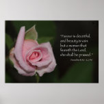 Copie d'écriture sainte de 31:30 de proverbes poster