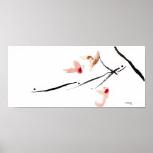 Copie désirante ardemment d'art de fleurs de ceris posters