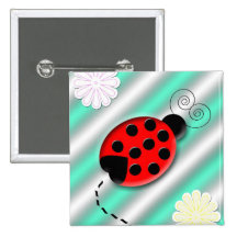 copie d'insecte de dame pin's avec agrafe