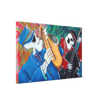 Copie étirée de toile de bande de bleus impression sur toile