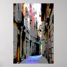 copie européenne psychédélique de rue poster