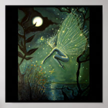 Copie féerique en cristal de lutin d'eau posters