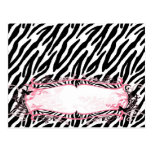 Copie Girly de zèbre de papillon de carte programm Cartes Postales