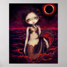 Copie gothique d'art d'imaginaire de lune d'éclips posters