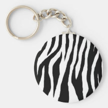 Copie noire et blanche de zèbre porte-clés