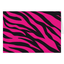 Copie noire fuchsia de rayures de zèbre de roses i carte