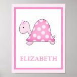 COPIE NOMMÉE FAITE SUR COMMANDE DE TORTUE ROSE affiches