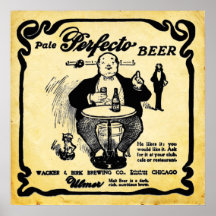 Copie pâle de bière de Perfecto de sembler vintage Posters