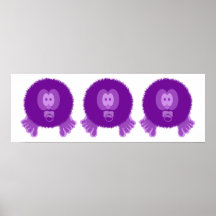 Copie pourpre d'affiche de bébés de Pom Pom