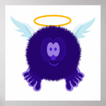 Copie pourpre foncée d'affiche de copain de Pom Po