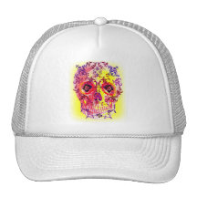 COPIE PSYCHÉDÉLIQUE DE CRÂNE DE SUCRE CASQUETTE