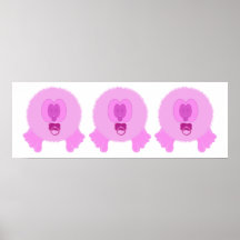 Copie rose d'affiche de bébés de Pom Pom