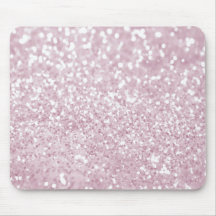 Copie rose Girly de photo de scintillement d'abrég Tapis De Souris